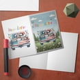 thumbnail image 3 of Happy Easter Australian Shepherd American Flag Truck Bunny Ears 5x7in Folded Greeting Card Aussie Dog Lover Gifts Single Note Card with Envelope - 03001, 3 of 5