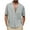 Gray, variant on MIUOWANP Men's Short Sleeve Shirts Button Down Solid Color Cotton And Linen Loose Breathable T-Shirt Size M(6)Black