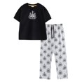 thumbnail image 1 of Newcastle United FC Mens Crest Short-Sleeved Long Pyjama Set, 1 of 7