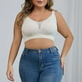 thumbnail image 5 of Loopsun Plus Size Womens Bra, Daily Bra for Women, Women's Fashion Casual Solid Lifting Gathering Daily Bra White,XXXL, 5 of 5