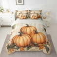 thumbnail image 2 of Manfei Halloween Pumpkin Bedding Comforter Set 7-Piece,Autumn Harvest King Bedding Sets,Rustic Farmhouse Cabin Bed Sheets For Girls Boys,Breathable Home Decor Reversible, 2 of 8