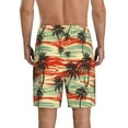 thumbnail image 5 of Cauagu Colorful Hawaii Palms Print Pajama Bottoms for Men Sleep Pajama Shorts Elastic Waistband Sleep Pajama Short Men's PJ Shorts -Medium, 5 of 6