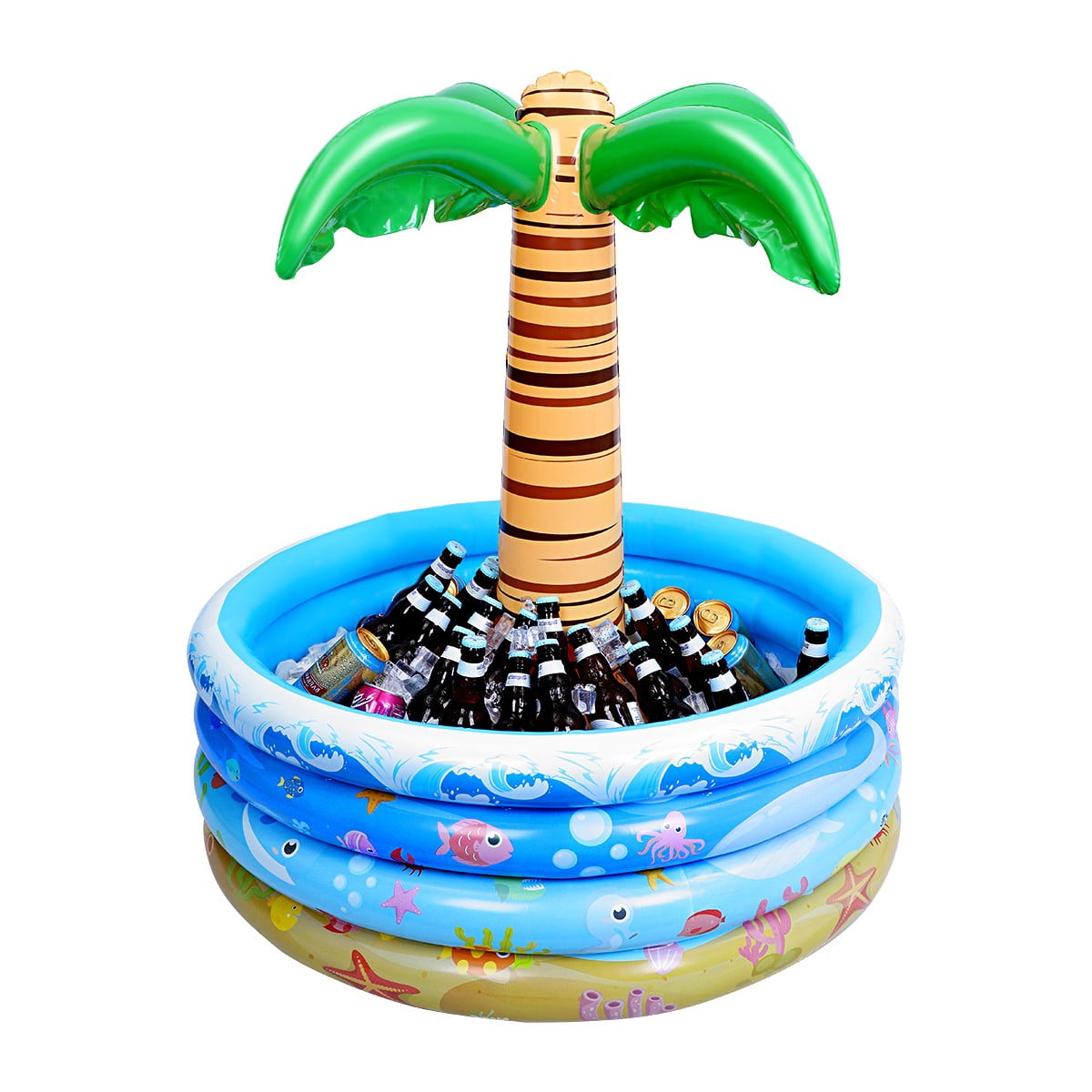 90x95cm Palm Tree Inflatable Cooler Hawaiian Style Water Pool Drinking