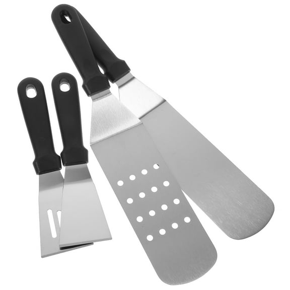 LOLIPPYY 4-Piece Small Barbecue Shovel Set 8.9x2.2x2.0in BBQ Grilling Spatulas for Outdoor Cooking