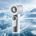 thumbnail image 6 of Handheld Portable Fan High-Speed Digital Display Handheld Fan USB Rechargeable Powerful Wind Small Fan Portable Desktop Fan for Outdoor Activities, Travel, Beach, 6 of 6
