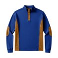 thumbnail image 4 of Tops de Verano de Manga Larga para Hombres Cuello de Pie Color Bloque Botón Abajo Camisa, Tops de Manga Larga Patchwork Blusa Casual con Ajuste Relajado, Chaqueta de Moda Ligera, 4 of 8