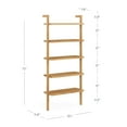thumbnail image 4 of Nathan James Beacon Bohemian 5 Tier Bookshelf, Wall Mounted Bookcase, Solid Wood Bookshelf in Warm Pine, 4 of 7
