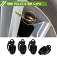 thumbnail image 2 of Unique Bargains 4 Pcs Tire Valve Stem Caps Decorative Grenade Shape Tyre Valve Dust Covers Aluminum Alloy Plastic  Black 36.5mm, 2 of 7
