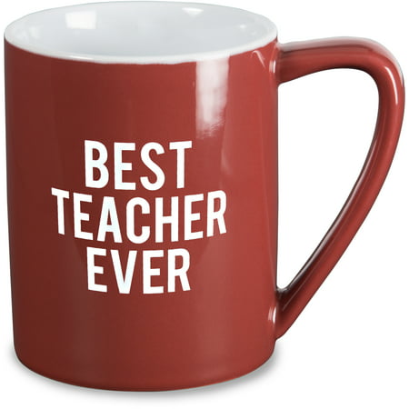 Pavilion - Best Teacher Ever - Red Large 18 oz Coffee Cup (Best Teacher Coffee Mug)