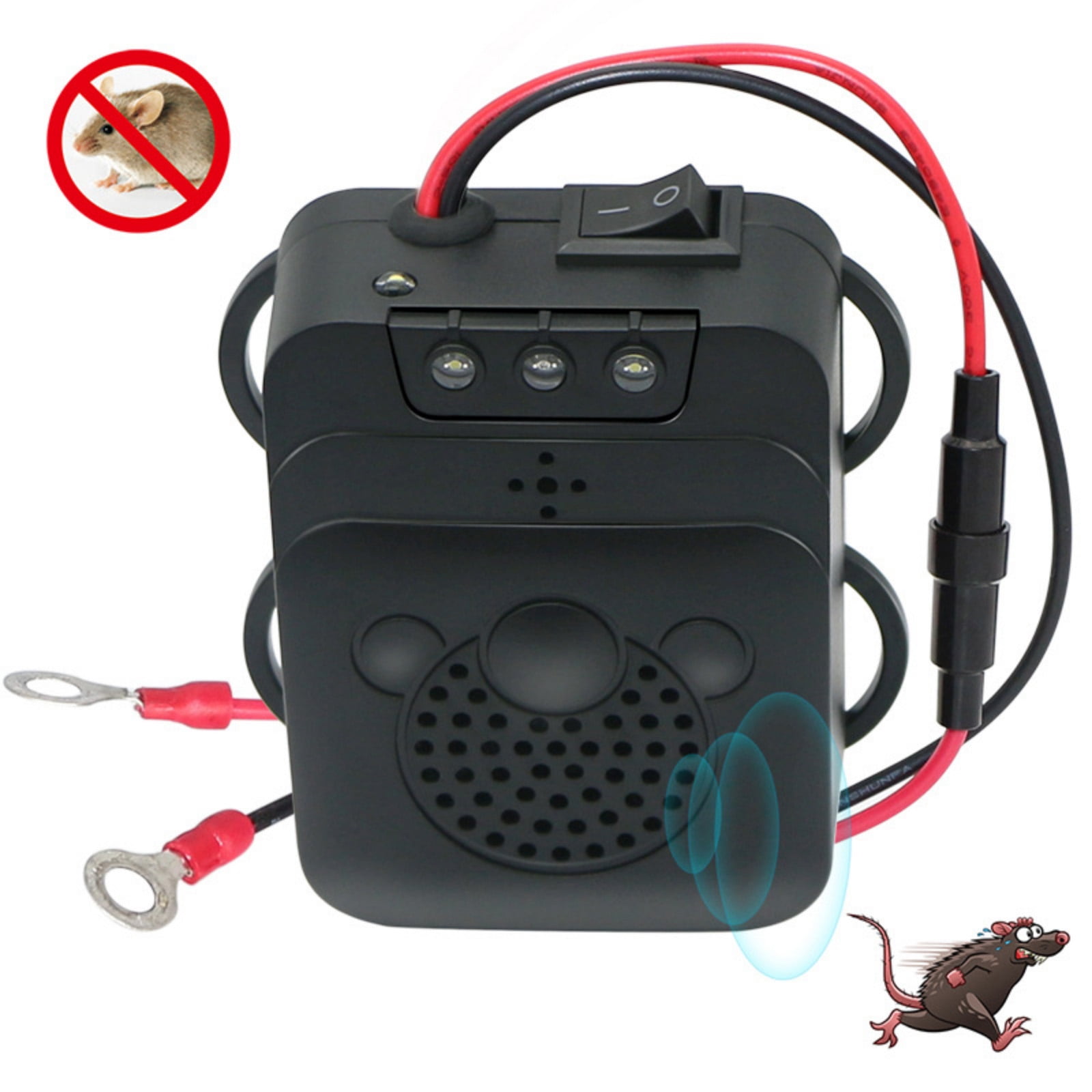 CSYANXING Car Engine Ultrasonic Repeller, DC12V 5mA Standby, For Mice Rats Mole Squirrel Pest Prevention