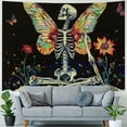 thumbnail image 4 of Orinice  Blacklight Skeleton Tapestry Butterfly Tapestry Trippy Evil Eye Tapestry UV Reactive Plant Wall Tapestry Galaxy Space Tapestry Wall Hanging for Bedroom 40x30inch, 4 of 6