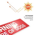 thumbnail image 6 of Warning Beware Of Dogs Sign, Rectangle Red Background Sign,, 6 of 8
