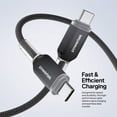 thumbnail image 4 of Powertek Frosty USB-C to USB-C Braided Cable, 6 ft, Black, 4 of 7