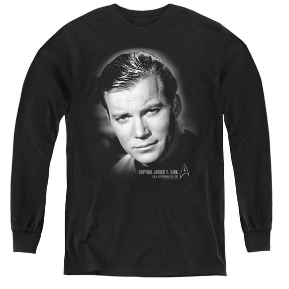 Star Trek - Captain Kirk Portrait - Youth Long Sleeve Shirt - Large