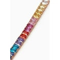 thumbnail image 2 of Rainbow Crystal Tennis Bracelet, Rose Gold Plated, Multi-Color Gemstones, 2 of 2