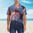 thumbnail image 4 of Lsque Winter Fire Dragon pattern Hawaiian Shirt for Men, Unisex Summer Beach Casual Short Sleeve Button Down Shirts-XX-Large, 4 of 9