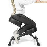 KARMAS PRODUCT Ergonomic Kneeling Chair for Relieving Back Pain, Posture Correcting Knee Stool 30Adjustable Height 4Padded Knee Chairs for Home Office Work Station