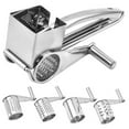 thumbnail image 2 of Rotary Cheese Grater Easy to Use Sharp Hand Shredder Handheld Cheese Cutter Hand 4 blade, 2 of 7