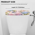 thumbnail image 5 of ZIATUBLE Flower Hummingbird Toilet Tank Lid Covers Universal Toilet Cover Lid Protective Cover 2 Pcs Soft Toilet Bowl Tank Covers for Bathroom Fit Different Sizes of Toilet Tanks, 5 of 5