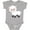 AC-Heather Grey, variant on Cute White Lamb Boys or Girls Baby Bodysuit