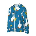 thumbnail image 2 of Sigee Cartoon Goose Print UPF50+ Men's Sun Protection Hoodie Shirt SPF UV Shirt Long Sleeve Fishing Outdoor Lightweight, S-3XL, 2 of 9