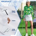 thumbnail image 5 of Garronmavis Zipper Golf Shirt for Women Long Sleeve Tennis Shirts Women Casual Collared Shirts Tops Workout Tops Saint Patrick Golf Shirt, Saint Patrick Shamrock, Size XL, 5 of 7