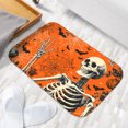 thumbnail image 6 of 1pc Halloween Skeleton Absorbent Non-Slip Bathroom Thickened Flannel Rug Decor,Soft,Quick Drying,Suitable For Indoor/outdoor Use,Bathrooms,Bedrooms,Kitchens,Terrace,Laundry Rooms,16"x24", 6 of 9