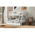 thumbnail image 3 of Twin over Full Bunk Bed with Ladder, Two Storage Drawers, Safety Guardrail, White, 3 of 13