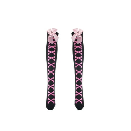 

Women Halloween Skull Long Socks Cross Thigh High Over Knee Socks Party Clothing