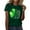 Army Green, variant on Aayomet St Patrick's Day Tops For Women Women's Short-Sleeve Swing Scoopneck T-Shirt,Green XXL