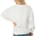 thumbnail image 2 of Women's Gameday Couture White Cincinnati Bengals Oversized Yard Line Tri-Blend Pullover Sweatshirt, 2 of 2