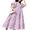 Purple, variant on ZANZEA Womens Dresses Casual Plain Vintage Swing Puff Sleeve Long Dress