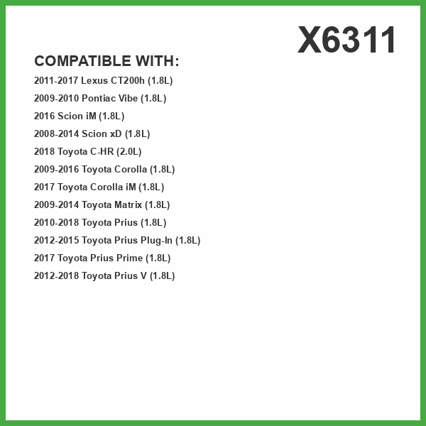 ECOGARD X6311 Premium Cartridge Engine Oil Filter for Conventional