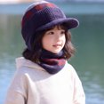 thumbnail image 7 of Enyan Kids Winter Hats Girls Knit Beanie Visor Cap Thick Warm Beanies with Brim for Little Toddler Girl, 7 of 7