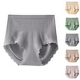 thumbnail image 1 of Sentmoon sous-Vêtements pour Femmes Culottes Taille Haute Extensibles Invisibles Post-Partum Sans Pincement Rehausseur de Hanches Strings Sans Couture pour Taille Sans Rouleau Gris, 1 of 3