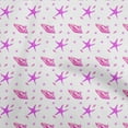 thumbnail image 1 of oneOone Polyester Spandex Fuschia Pink Fabric Ocean Watercolor Starfish Quilting Supplies Print Sewing Fabric By The Yard 56 Inch Wide, 1 of 4
