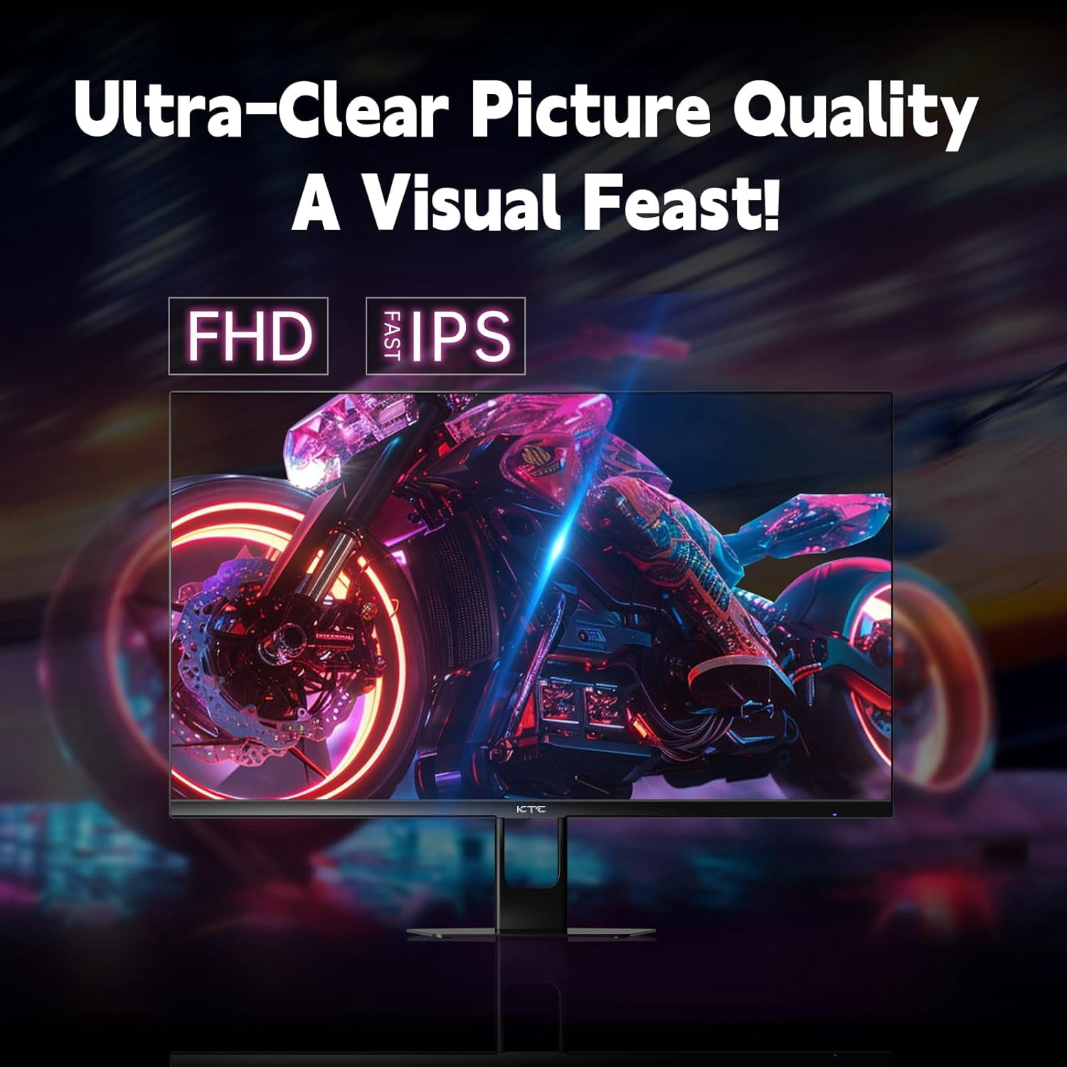 KTC Gaming Monitor 27 Inch 180Hz 1ms | Fast IPS Screen 1080P Monitor | 2 x HDMI 2.0 & 1 x DisplayPort 1.4 | Support FreeSync and Wall Mount | 108% sRGB with HDR10