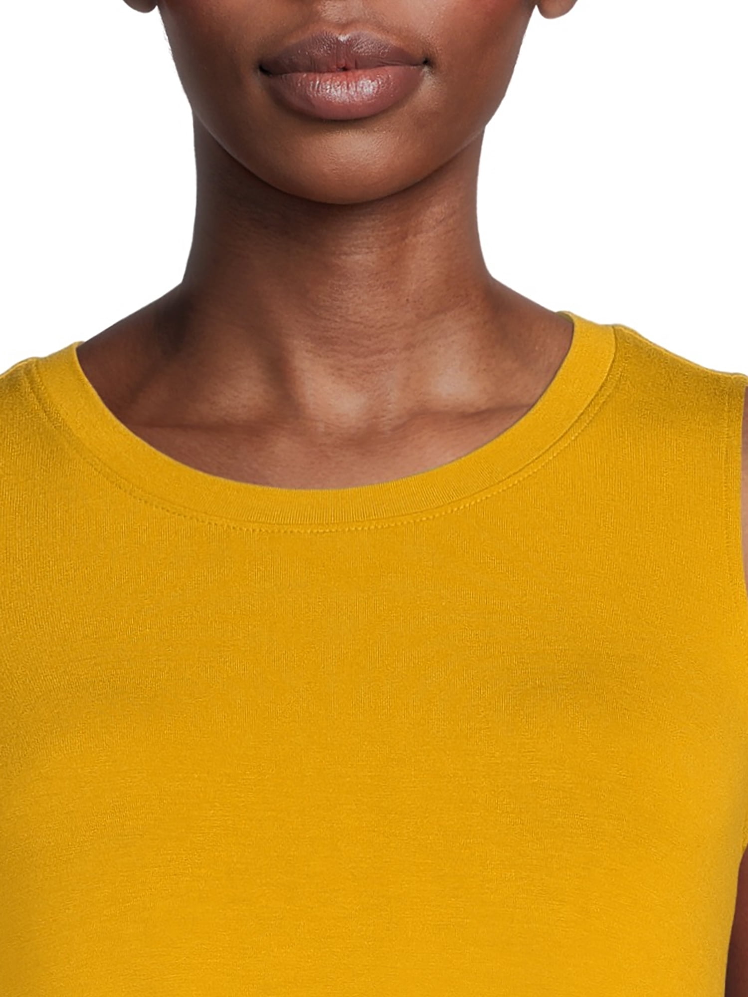 Time and Tru Women's Sleeveless Knit Swing Dress, Sizes XS-XXXL