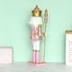 thumbnail image 4 of Navidad madera rosa rey Cascanueces soldado ornamento coleccionable para muñeca, 4 of 5