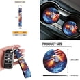 thumbnail image 5 of Jeiento Eagle Seat Covers for Cars Full Set with Steering Wheel Cover American Flag Seatbelt Covers Car Coasters Trash Bag Air Vent Storage Bag Keychain, Fit for SUV Truck Van Sedans, 4Th of July, 5 of 7