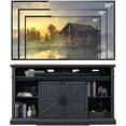 thumbnail image 5 of SinCiDo 37" Tall Entertainment Center, Farmhouse TV Stand for 80 Inch TVs w/Double Sliding Barn Door, Media Console Cabinet and Adjustable Shelves, 5 of 7