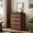 Brown, variant on PYY Farmhouse 4 Drawer Dresser for Bedroom – Rustic Wooden Tall Chest with Metal Handles – Sturdy Vertical Storage Cabinet for Living Room, Hallway, Home Office or Entryway – Anti-Tipping – Brown