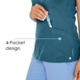 thumbnail image 2 of Barco One Women's 4-Pocket Princess Seam V-Neck Scrub Top - 5105, 2 of 7