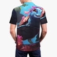 thumbnail image 3 of Balery Lively Cute Turtle Printed Men’s Short Sleeve Polo Shirt, Midweight Men's Shirt,Golf Polo shirts -Large, 3 of 8