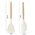 thumbnail image 2 of Utensilios de cocina de silicona | Mango de madera, utensilios de cocina antiadherentes, utensilio de cocina resistente al calor, 2 of 5