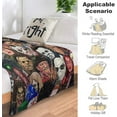 thumbnail image 4 of Horror Movie Halloween Michael Myers Printed Plush Throw Blanket, Ultra Soft Microfiber for Sofa Bedroom Living Room or Camping 40" x 50", 4 of 10