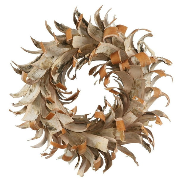 Vickerman 13 in. Birch Bark Unlit Wreath
