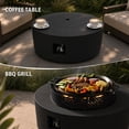 thumbnail image 4 of 32-inch Fire Pit Table, 65000 BTU Outdoor Fire Pit, Includes Tank Table, Wind Guard, Rain Cover, and Enamel Baking Pan; CSA-Certified,4–8 People, 4 of 8