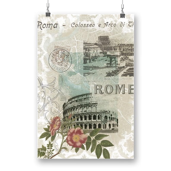 Visiting Rome Poster - Jennifer Goldberger Designs,