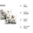 thumbnail image 3 of Flower Throw Pillow Covers 20x20 Set of 2, Cozy Flowers Pillow Cushion Cases, Modern Decorative Square Pillowcases for Sofa Couch Bedroom Living Room Car Seat, 3 of 5
